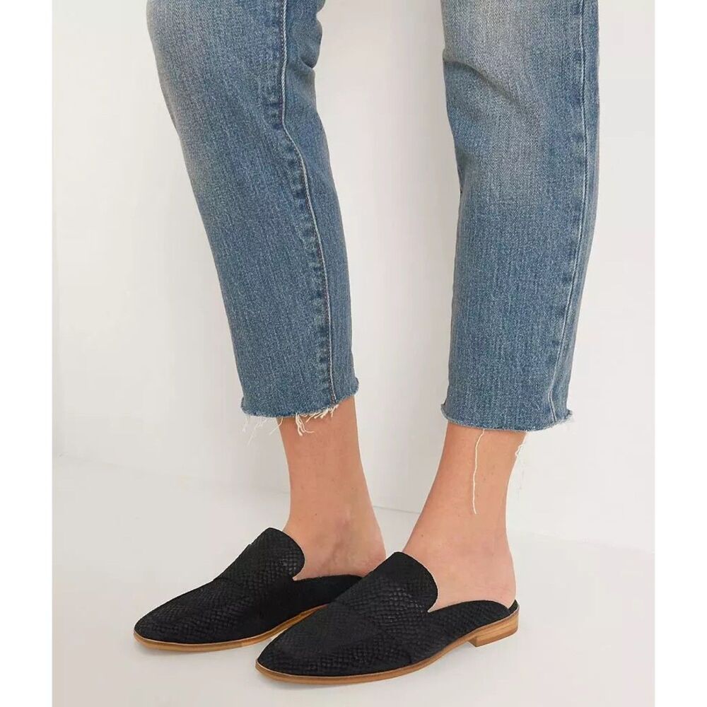 Free People At Ease Loafer Mule Slides Black